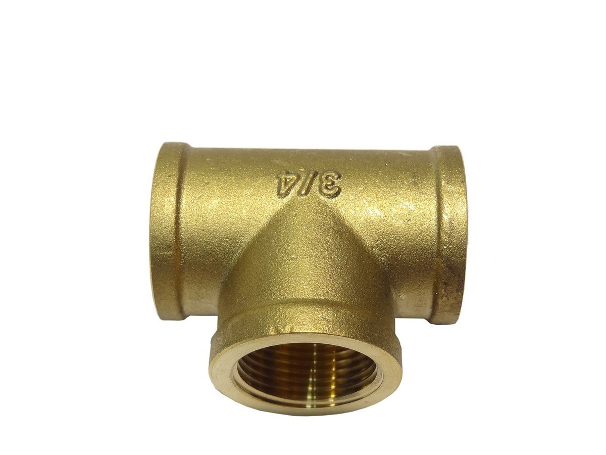 Brass Equal Tee - 3/4 Inch BSP - Image 1