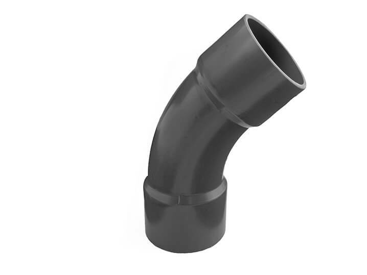 PVC Double Socket 45-Degree Bend - 63mm - Image 1