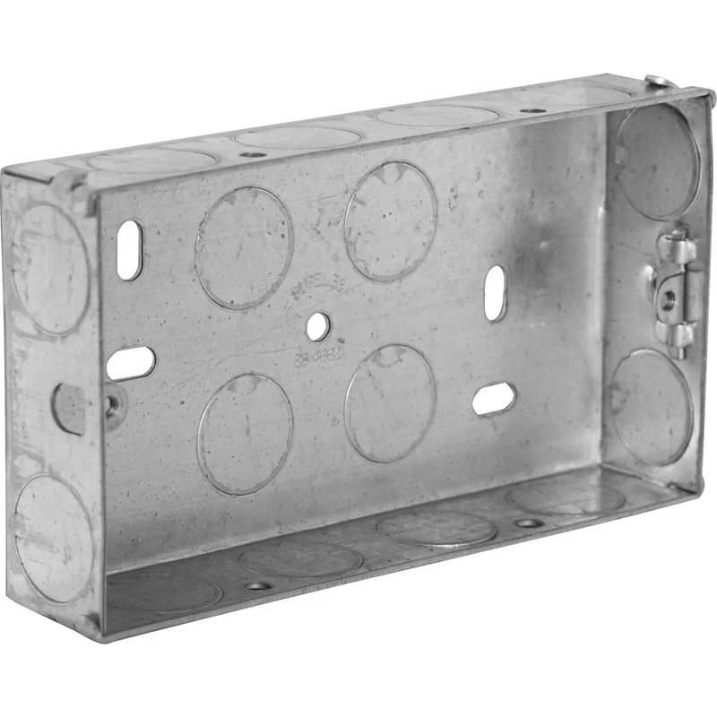 Metal Back Box - Double Gang (3x6) - Image 1